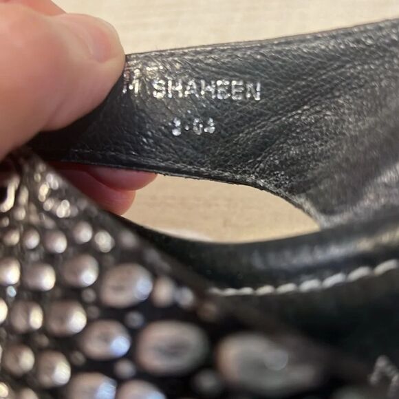 Donald J Pliner Sandals Shaheen Wedge Heels Slip on Thong Silver Size 8 - Picture 11 of 16